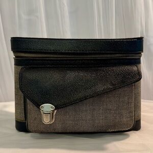 Vintage Camera Case/Bag-Kali Bag Grey Tweed and‎ Black